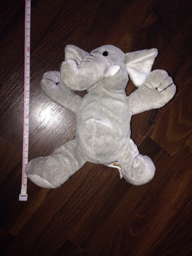 Plüschtier Kuscheltier Schlenker Granulat Elefant Grau Weiß Eddy Toys - Picture 2 of 5