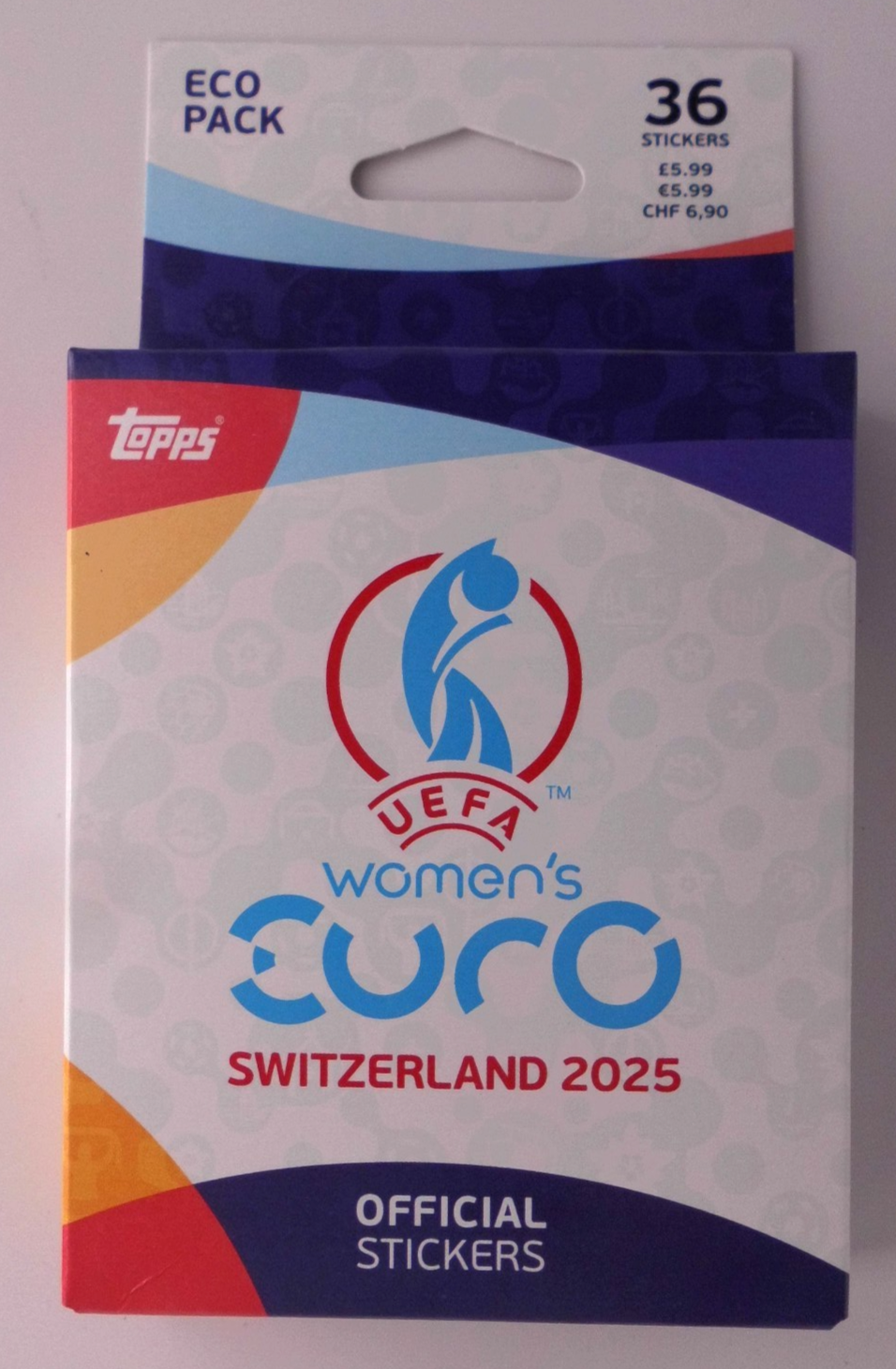 Topps UEFA Women's Euro 2025 Official Stickers Collection Eco pack: 36 stickers