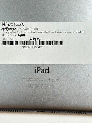 Apple iPad Air A1475 16GB (Wi-Fi + Cellular Unlocked) Black