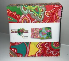 Benartex Charm Pack - Bahama Breeze - Quilting Fabric - Precut