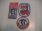 LOT /3 STATUE LIBERTY ISLE NEW YORK 1776 & 1886-1986 SOUVENIR & BOWLING PATCHES — photo 1