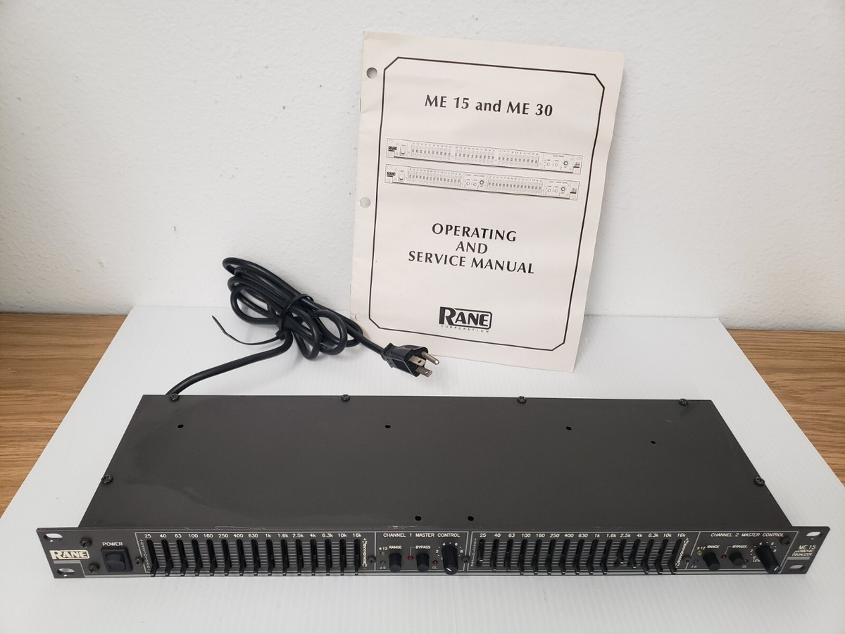 Rane ME 15 Micrographic Equalizer w/ Manual | eBay