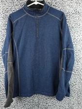 Kuhl Kashmira 1/4 Zip Pullover Fleece Sweater Men's Small Blue And Gray