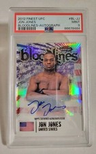Jon Bones Jones PSA MINT 9 Auto 2012 Topps UFC Finest Bloodlines Refractor #BLJJ