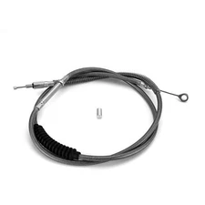 MOFUN 72 11/16" Extended Stainless Steel Braided Clutch Cable For Harley Softail