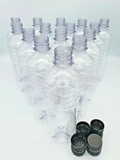 Clear Plastic 500ml Rib PET Screw Cap Drinks Bottles Cordial Home Brew x 300