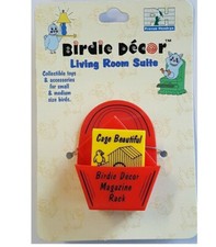 RANDOM COLOR - Prevue Hendryx Birdie Decor Magazine Rack Bird Toy conure budgie