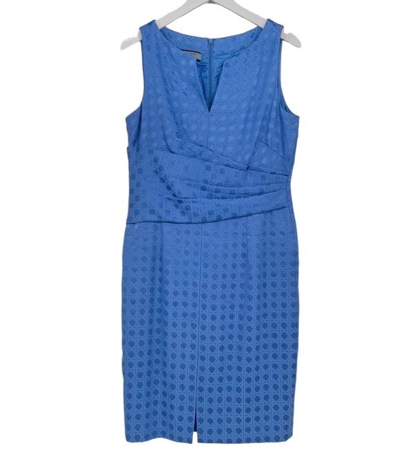 ANNE KLEIN Sheath Dress Cobalt Blue Sleeveless Textured Casual Workwear 12 NEW ANNE KLEIN Sheath Dress Cobalt Blue Sleeveless Textured Casual Workwear 12 NEW