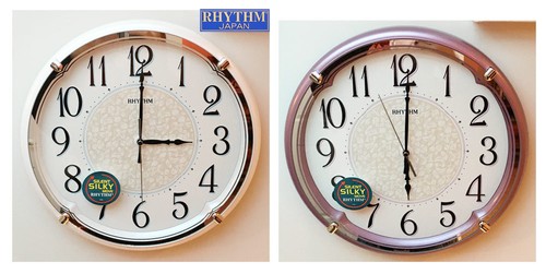 NEW Kitchen Home Wall Clock Retro Pearl Print Arabic Dial Silent Bedroom No Tick