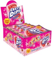Chupa Chups Crazy Dips Erdbeer Lutscher & Knister Brause 24 StüCk