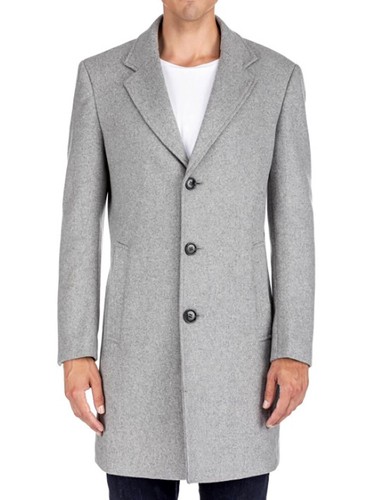 Braveman Men's Size XL Single Breasted Notch Collar Wool Blend Coat Jacket  - Body Logic