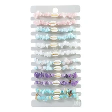 12pcs/set Summer Beach Style Ocean Style Charms Bangle Bracelet Adjustable