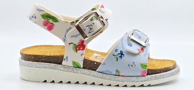 Monnalisa Children New Collection Leather Italian Sandals Blue