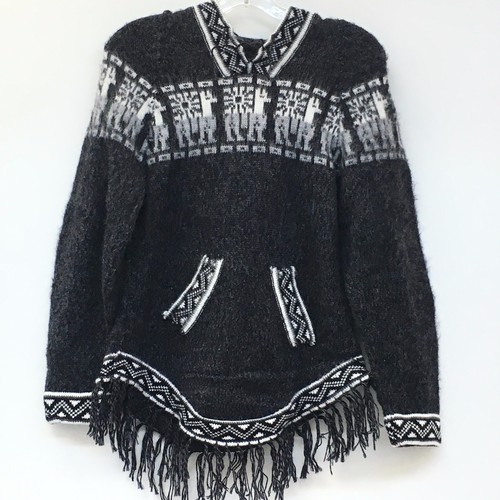Peruvian Rasta Alpaca Ethnic Native American Wool Sweater Hoodie Made in Peru - 第 2/52 張圖片