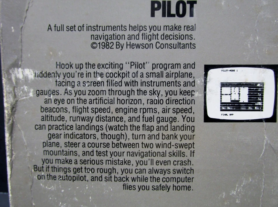 Pilot, Timex Sinclair & Sinclair ZX-81, Mindware 1983, CIB, Never Used - Image 2 of 4