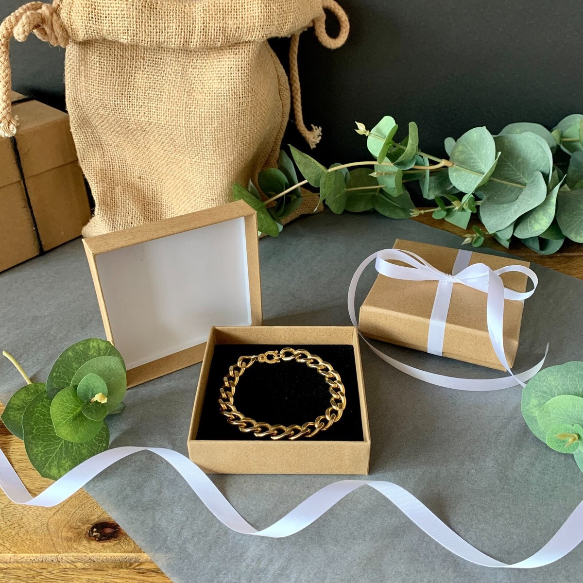 Eco Kraft Luxury Bracelet Bangle Boxes Jewellery Retail Gift