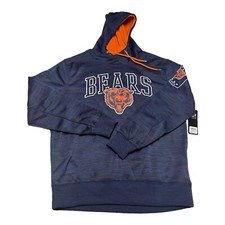 NWT Men's NFL Team Apparel Chicago Bears Blue Hoodie Sweatshirt Football Size M