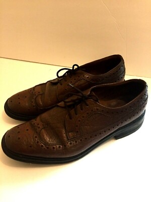 VTG Stuart McGuire Brown Leather Wing Tip Dress Oxford Size  display picture 1