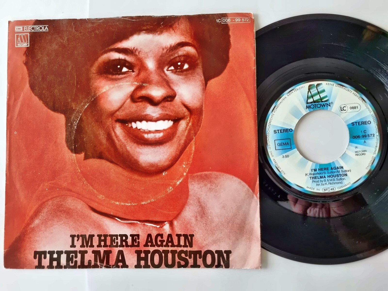 Thelma Houston - I'm here again 7'' Vinyl Germany