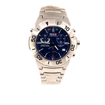 Sector Chronograph Alarm Edelstahl Sportuhr