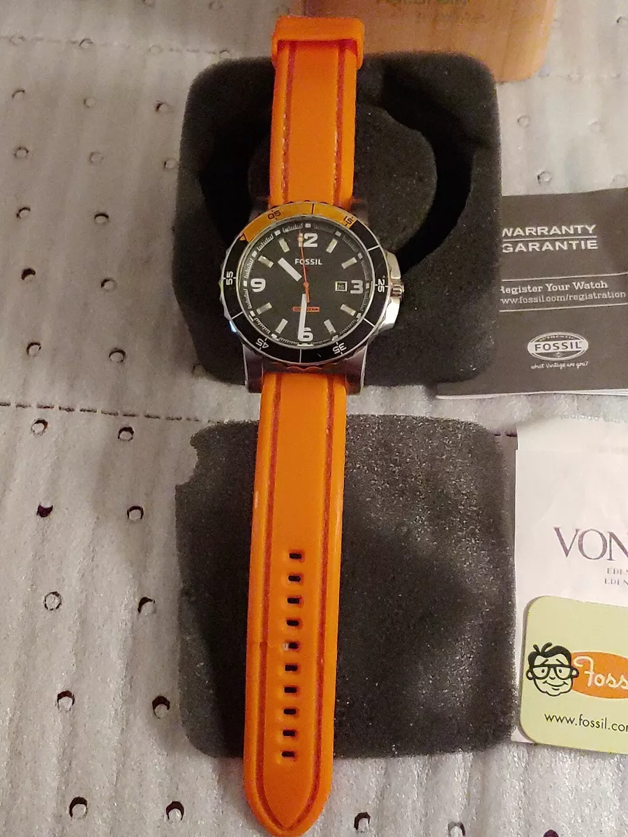 Fossil watch orange outlet