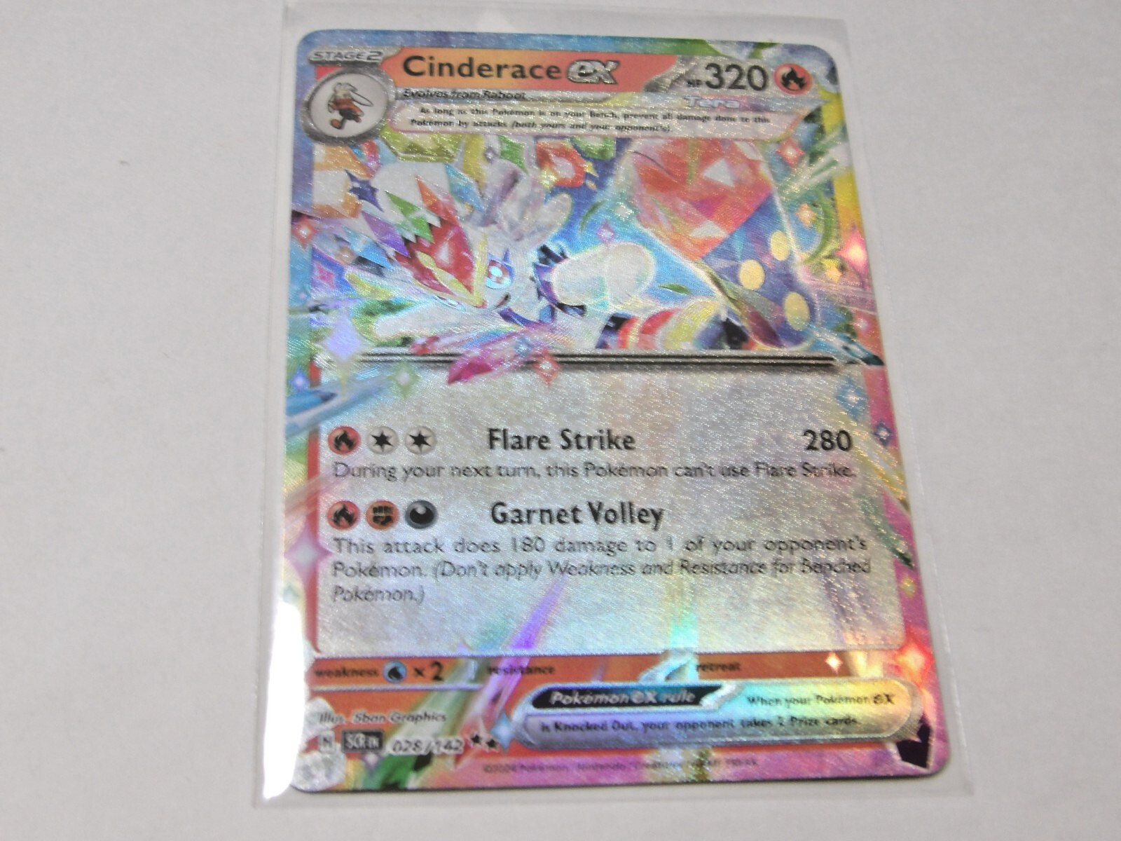 Cinderace ex 028/142 - Sv07: Stellar Crown (NM)