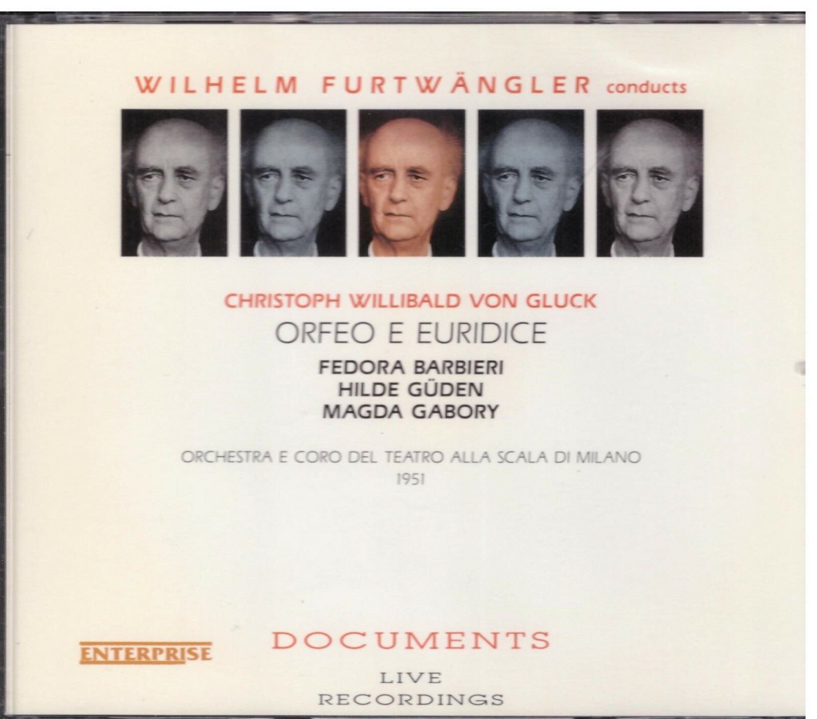 Gluck: Orfeo e Euridice / Wilhelm Furtwangler, Fedora Barbieri, Hilde Guden - CD