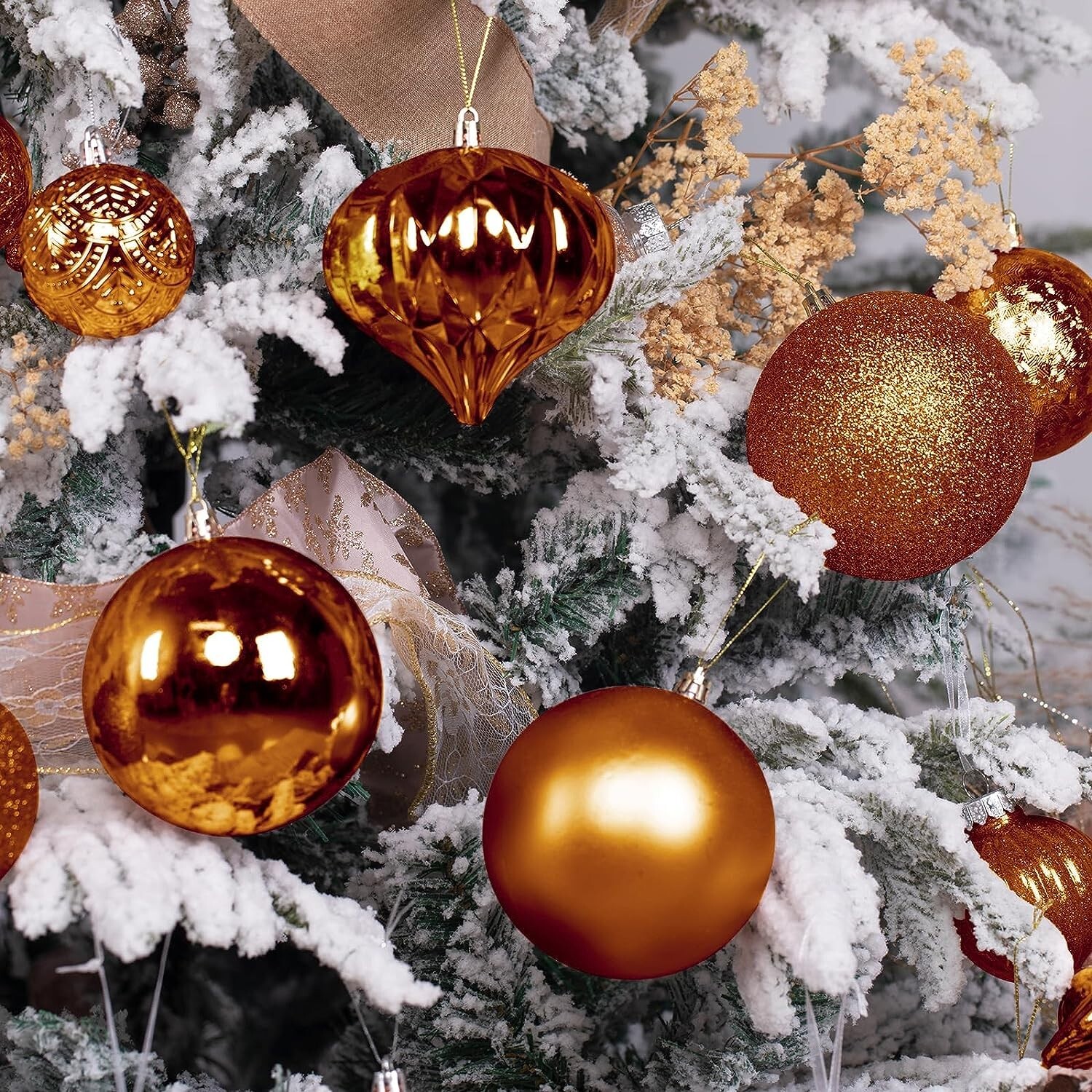4pcs Extra Large Christmas Ball Ornaments Shatterproof Christmas