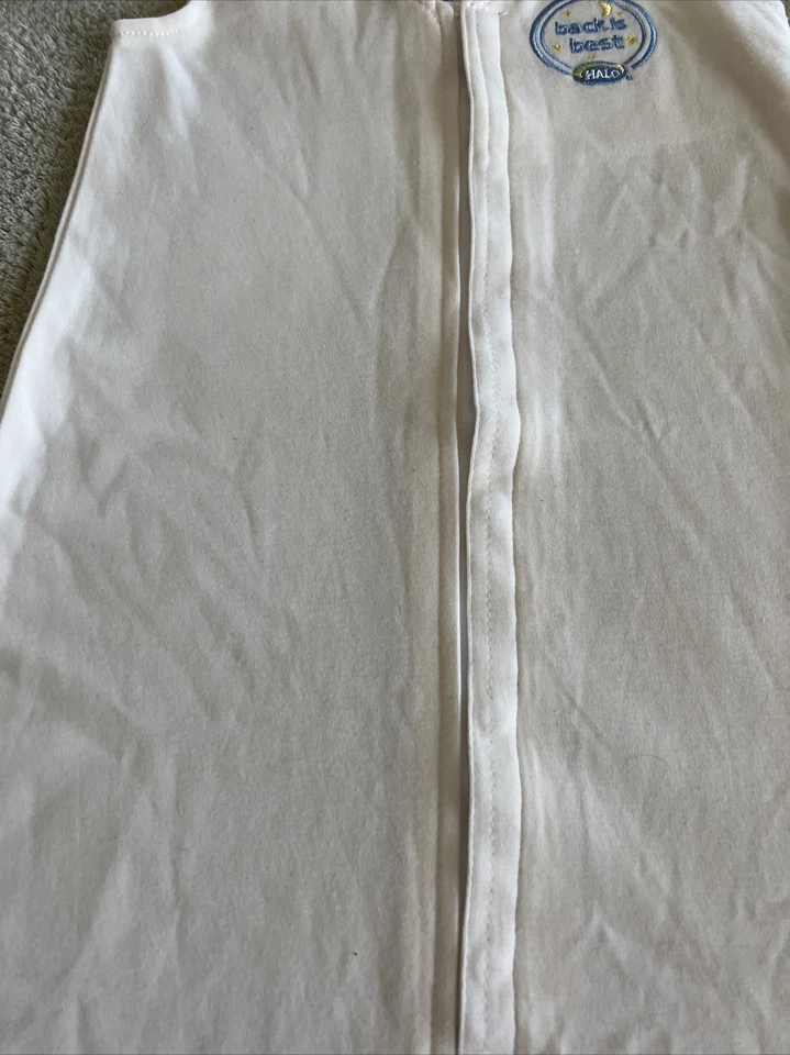 HALO SleepSack Wearable Blanket Boys Beige Blue NEWBORN 0-3 Months 5-10 Lbs - Image 3 of 4