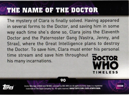Dr. Who The Name of the Doctor 2009 Topps Television Show Scene Card - Picture 4 of 4