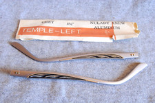 shuron vintage eyeglass temples 5-3/4 nulady grey aluminum nos