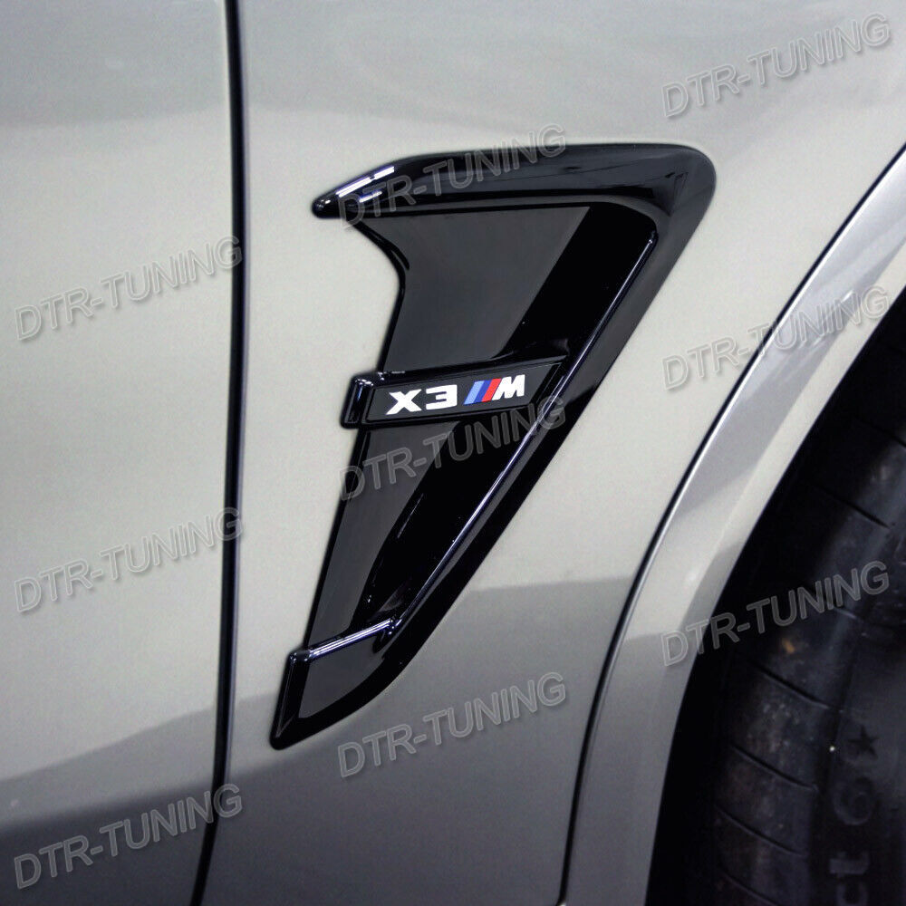 M Style Side Fender Air Vent Grille Trims For BMW X3 M40i M40d 30i