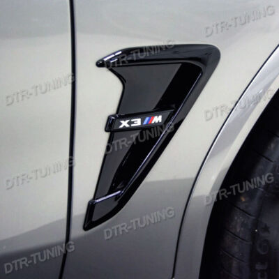M Style Side Fender Air Vent Grille Trims For BMW X3 M40i M40d 30i G01 2018-2024