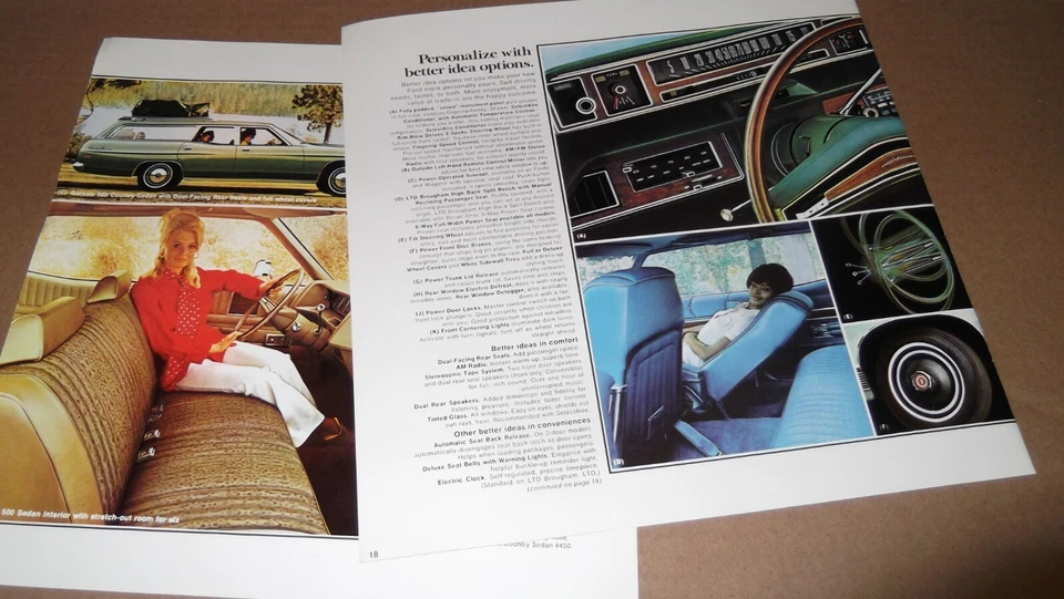 Ford Custom 500 1972 anuncio de anuncio de concesionario original vagón 72★★ Foto 2 de 2