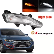 For 2019 2022-2023 Chevy Malibu Front Right Fog Light Turn Signal Lamp w/LED DRL