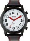Verbalise Mens Talking Watch with Black Leather Pin and Tuck Strap VMRC-101LBK