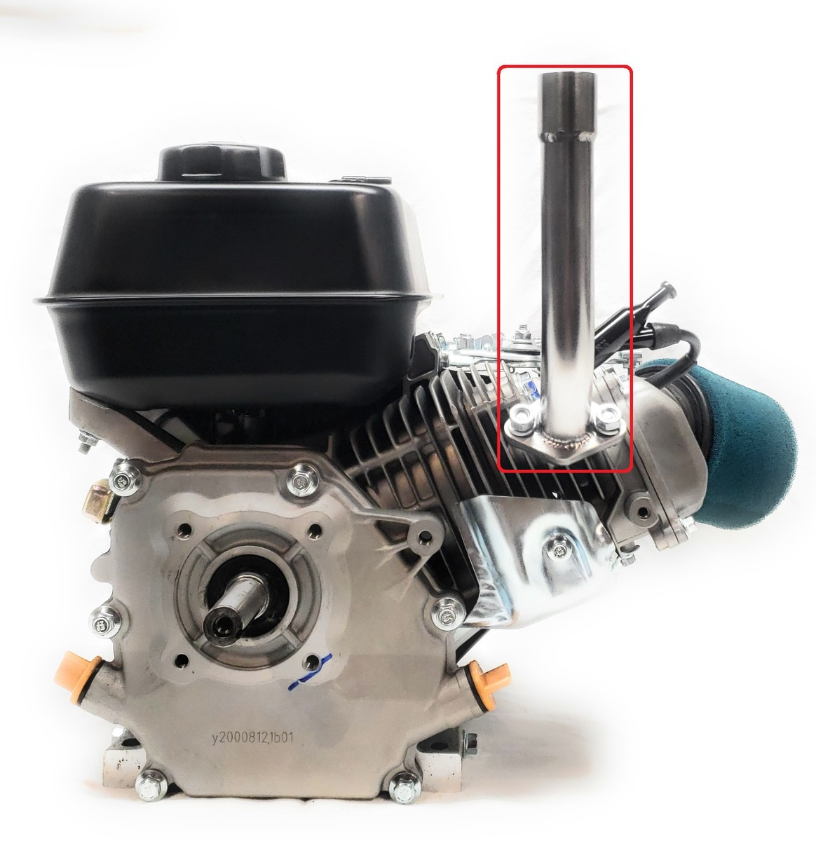 Exhaust With 3/4 female thread: Predator 212cc,Honda GX160, GX200