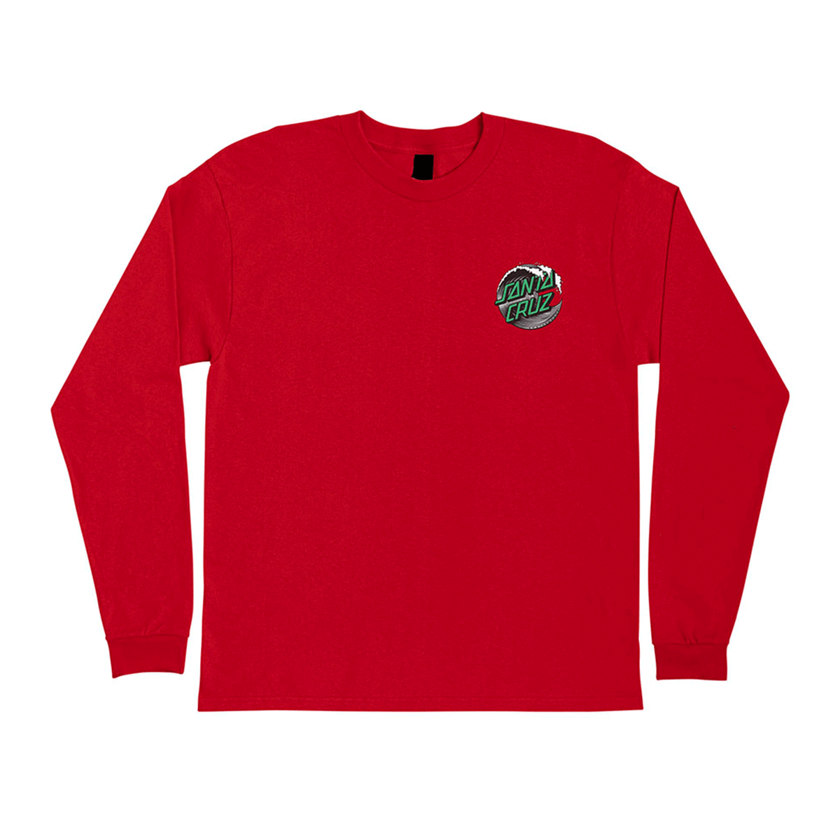 Santa Cruz Skateboards Longsleeve Shirt Wave Dot Fuji Red | eBay