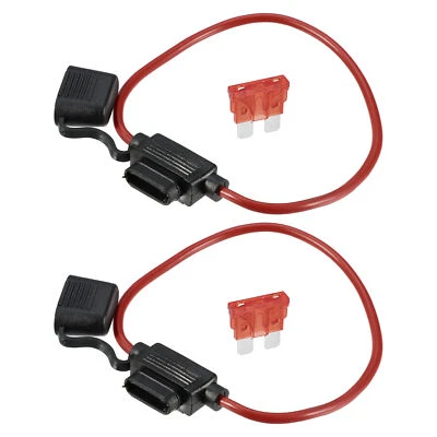 Porte-fusible étanche à lame 10A 12AWG Porte-fusible 12 AWG en noir - Photo 1/4