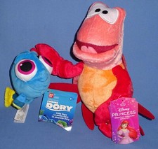 Disney Sebastian-Princess Ariel Little Mermaid-Finding Dory Beanie-PLUSH LOT-NWT