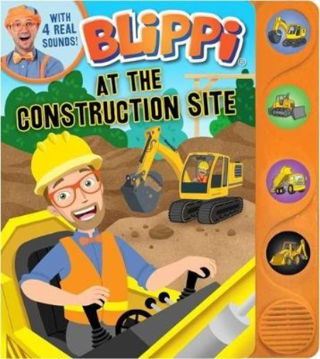 Blippi: At the Construction Site (Libro di cartone) 4-Button Sound Books