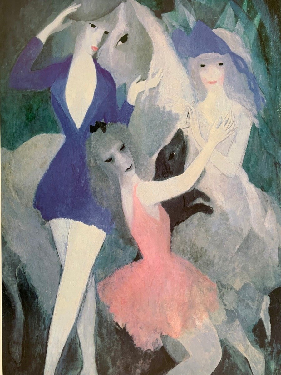 Marie Laurencin、LA PRINCESSE、海外版超希少レゾネより MARIE LAURENCIN,'SPANISH DANCERS,1921' RARE 2000 ART PRINT