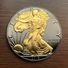 2016 American Silver Eagle 1 oz / Blackout Collection w/Ruthenium & Gold