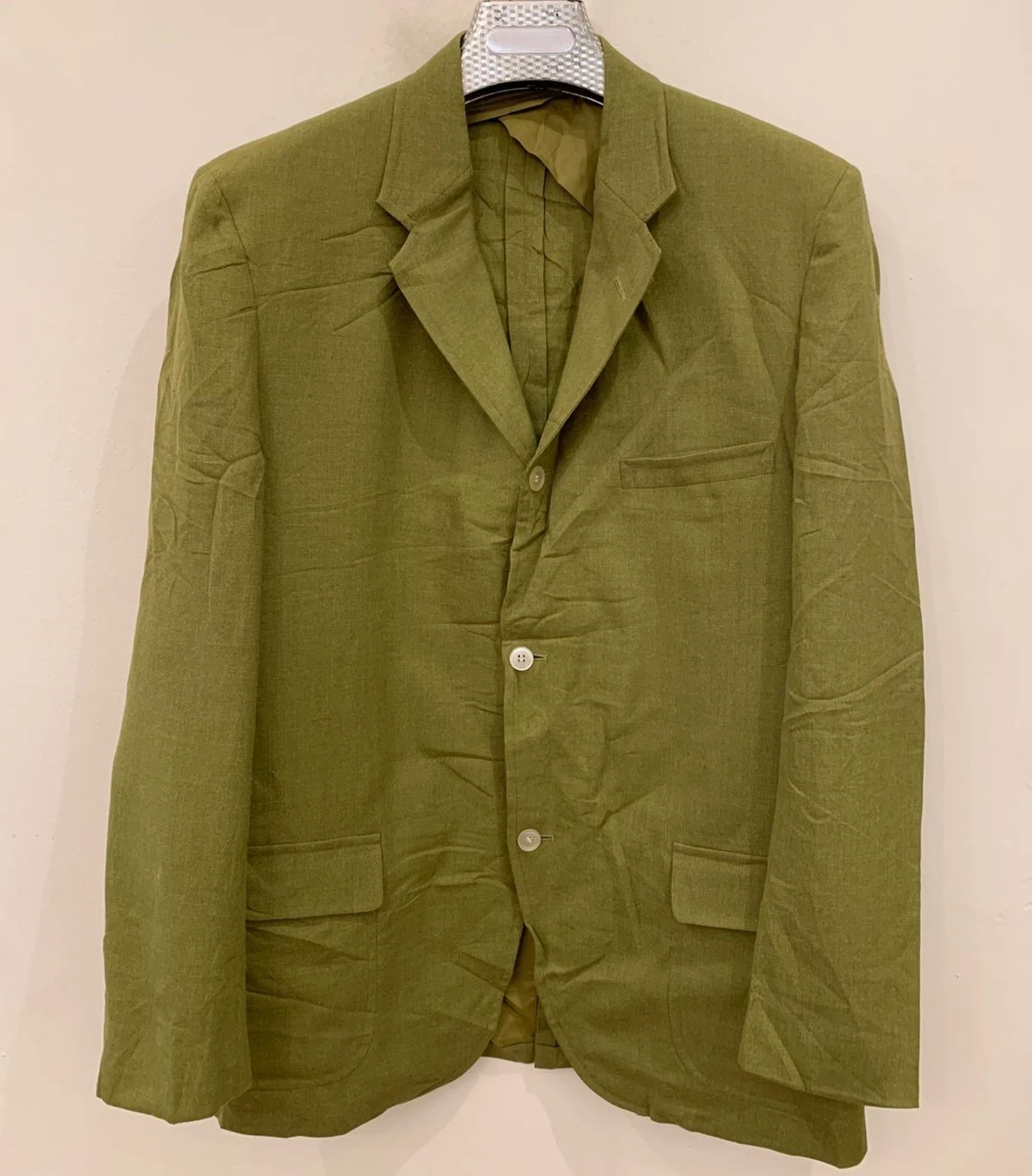 1970s vintage Brooks Brothers Classic Wool Linen green jacket blazer 42L