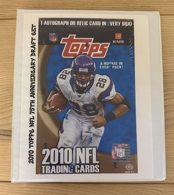 33 Cards 2010 Topps Football Draft 75th Anniversary Set Binder (33/50 Full Set)