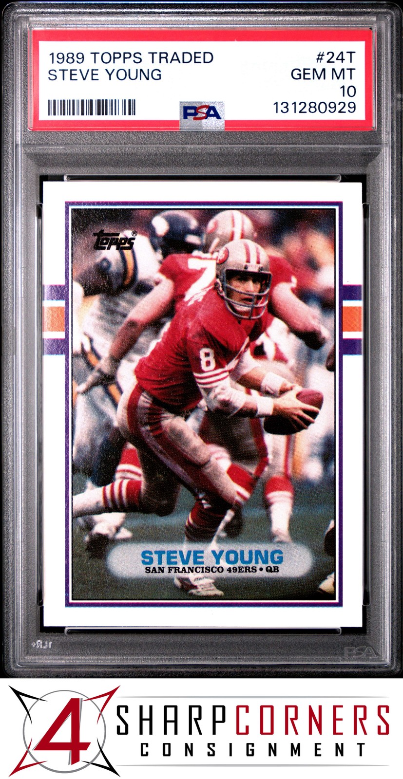 1989 TOPPS TRADED #24T STEVE YOUNG 49ERS HOF PSA 10