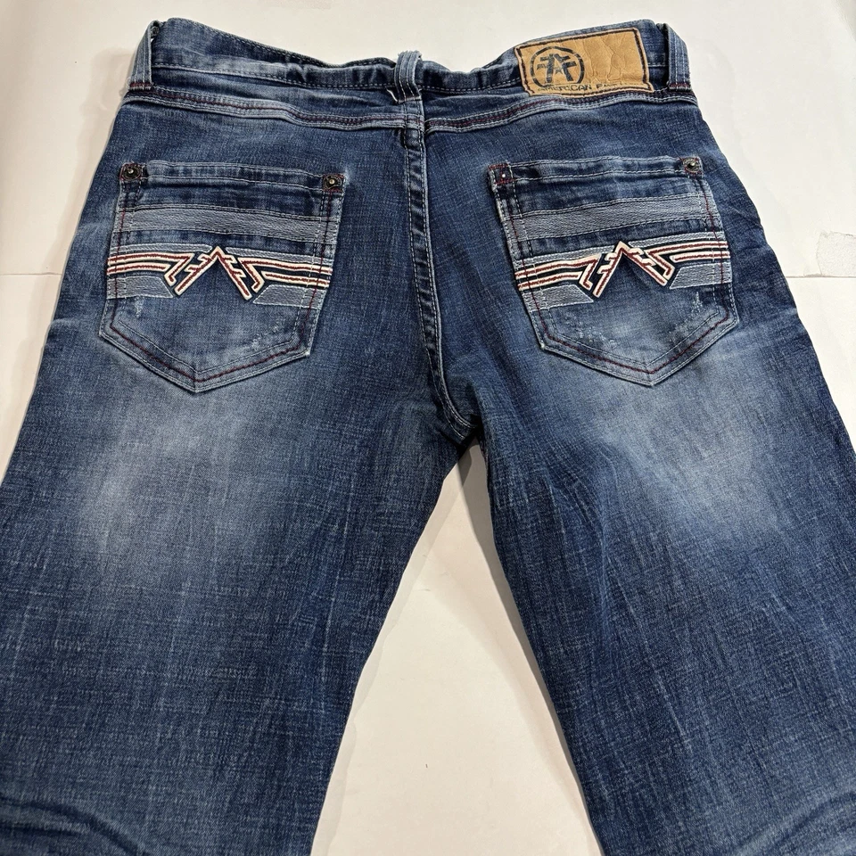 Pantalones de mezclilla ajustados rectos American Fighter Legend para hombre 30 x 33 Foto 3 de 4