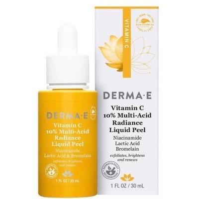 DERMA E Radiance Vitamin C Exfoliating Treatment   1oz   NEW Sealed