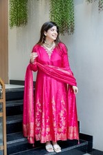 Anarkali Wedding Outfit Anarkali, Pant  Dupatta Size:S to 3XL Massage for Size