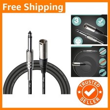 3m High-Durability XLR Male to 6.3mm Jack Cable for Quality Sound Systems